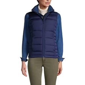 Lands' End Women's Navy Puffer Vest
